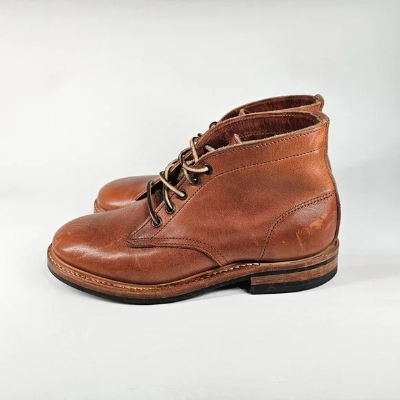 Truman Boot Co Service Work Boots Mens Size 6 USA Chukka Dainite Lug Sole Tan - Picture 8 of 16